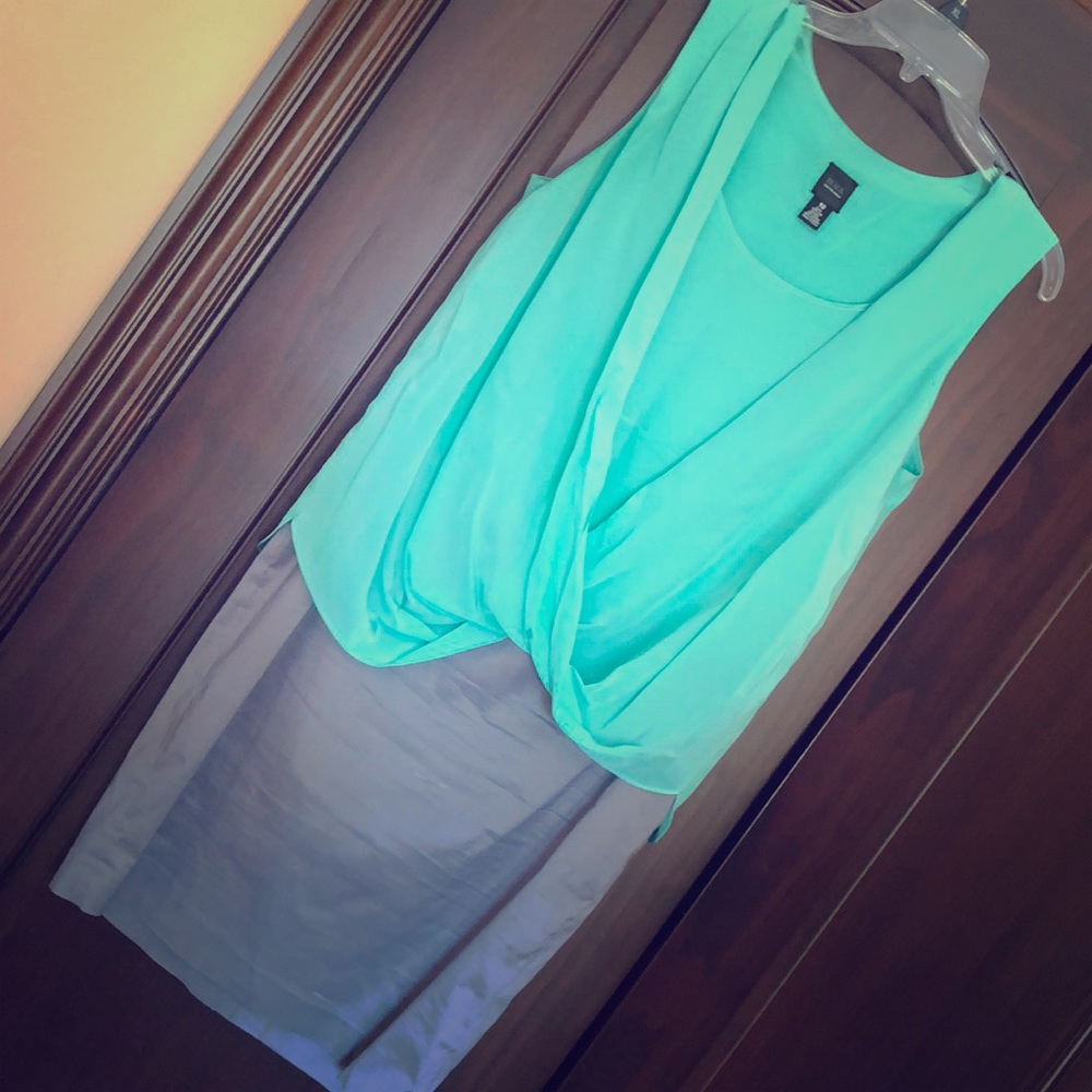 Silk blouson dress size 10. Saks Fifth Ave
